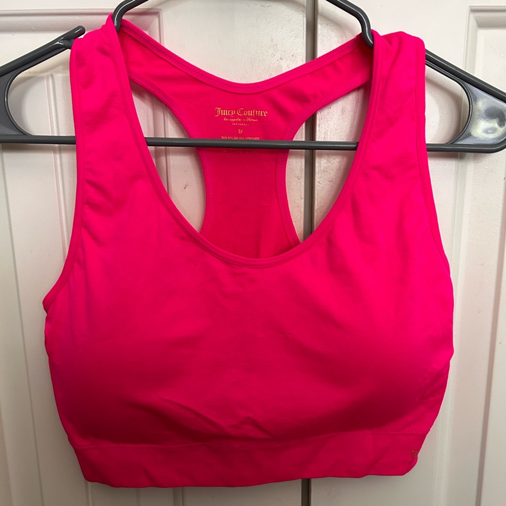 Juicy Couture Bright Fuchsia Racerback Sports Bra